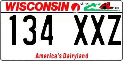 WI license plate 134XXZ