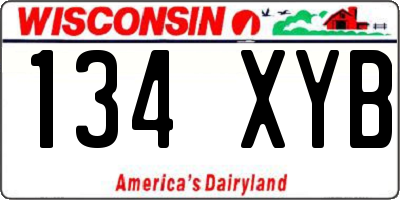 WI license plate 134XYB