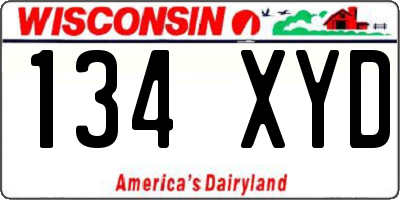 WI license plate 134XYD