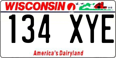 WI license plate 134XYE