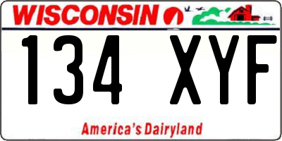 WI license plate 134XYF