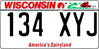 WI license plate 134XYJ