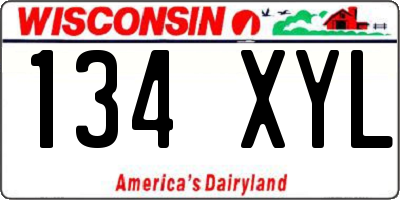 WI license plate 134XYL
