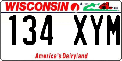 WI license plate 134XYM