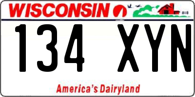 WI license plate 134XYN