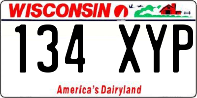 WI license plate 134XYP