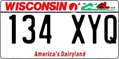 WI license plate 134XYQ