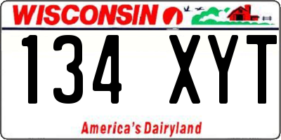 WI license plate 134XYT