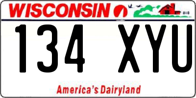 WI license plate 134XYU