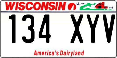 WI license plate 134XYV