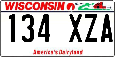 WI license plate 134XZA