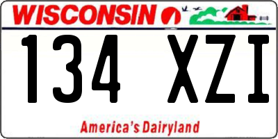 WI license plate 134XZI