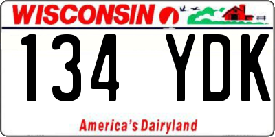 WI license plate 134YDK
