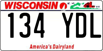 WI license plate 134YDL