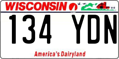 WI license plate 134YDN