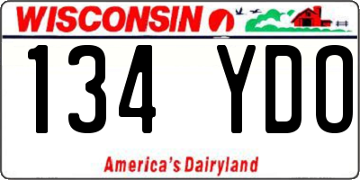 WI license plate 134YDO