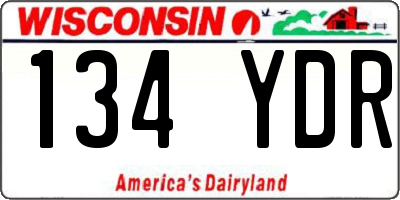 WI license plate 134YDR