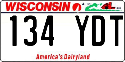 WI license plate 134YDT