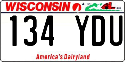WI license plate 134YDU