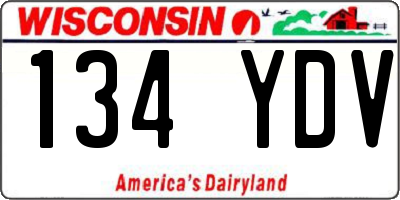 WI license plate 134YDV