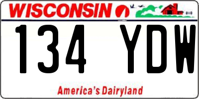 WI license plate 134YDW