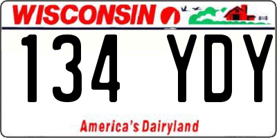 WI license plate 134YDY