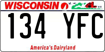 WI license plate 134YFC