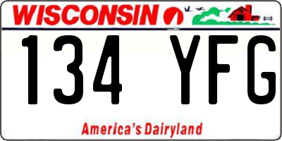 WI license plate 134YFG