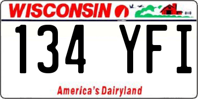 WI license plate 134YFI