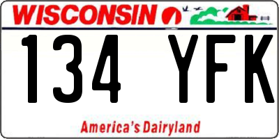 WI license plate 134YFK