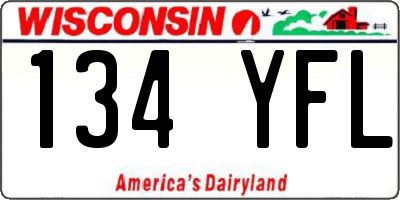 WI license plate 134YFL