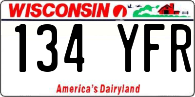WI license plate 134YFR