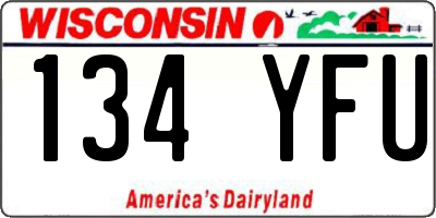 WI license plate 134YFU