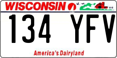 WI license plate 134YFV