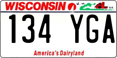 WI license plate 134YGA
