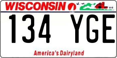 WI license plate 134YGE