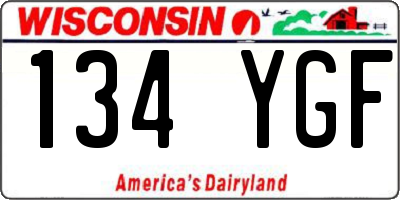 WI license plate 134YGF
