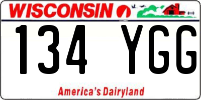 WI license plate 134YGG