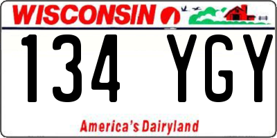 WI license plate 134YGY