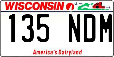 WI license plate 135NDM
