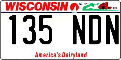 WI license plate 135NDN