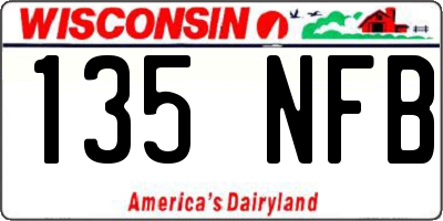 WI license plate 135NFB