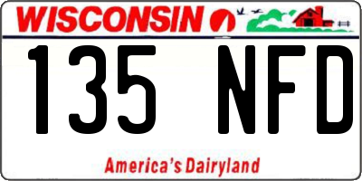 WI license plate 135NFD