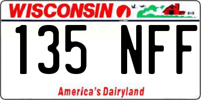 WI license plate 135NFF