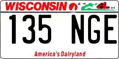 WI license plate 135NGE