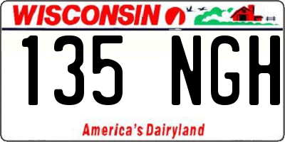WI license plate 135NGH