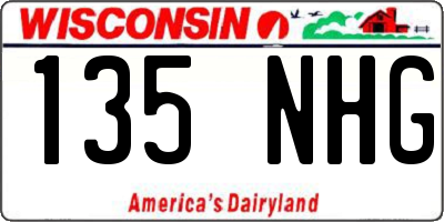 WI license plate 135NHG