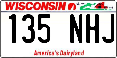 WI license plate 135NHJ