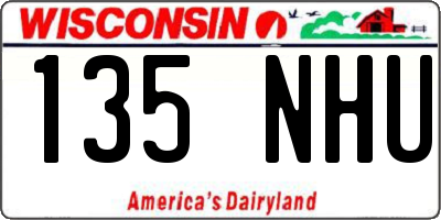 WI license plate 135NHU
