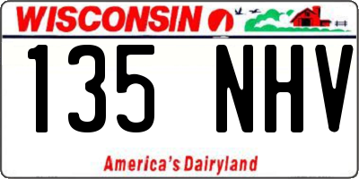 WI license plate 135NHV